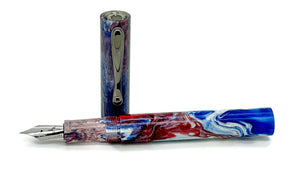 Bespoke Fountain Pen | Americana by Starry Night Resins #3 | M14